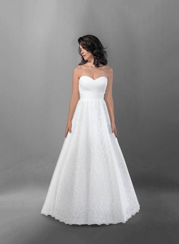 A Line Wedding Dress J Adore Etsy