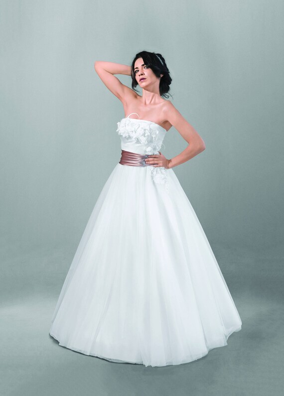 Ivory Princess Style Wedding Dress Dream Floral Etsy