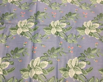 Rose Rosebud Quilt Quilting fabric Blue Rosebuds sage green fabrics by the yard