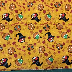 Sale Angry Birds Halloween cotton fabric. BTY image 1