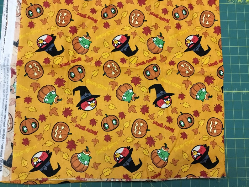 Sale Angry Birds Halloween cotton fabric. BTY image 1