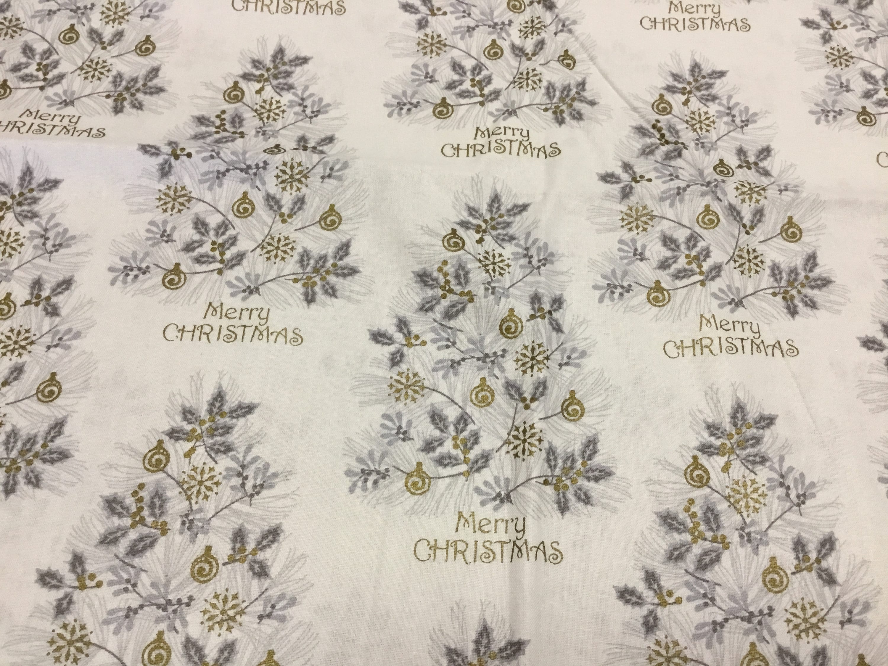 Joann Fabrics Metallic Christmas Trees fabric BTY Etsy