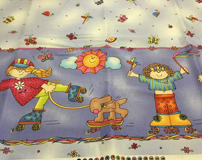 Jelly Bean Junction Summer Fun Border Fabric. BTY Etsy