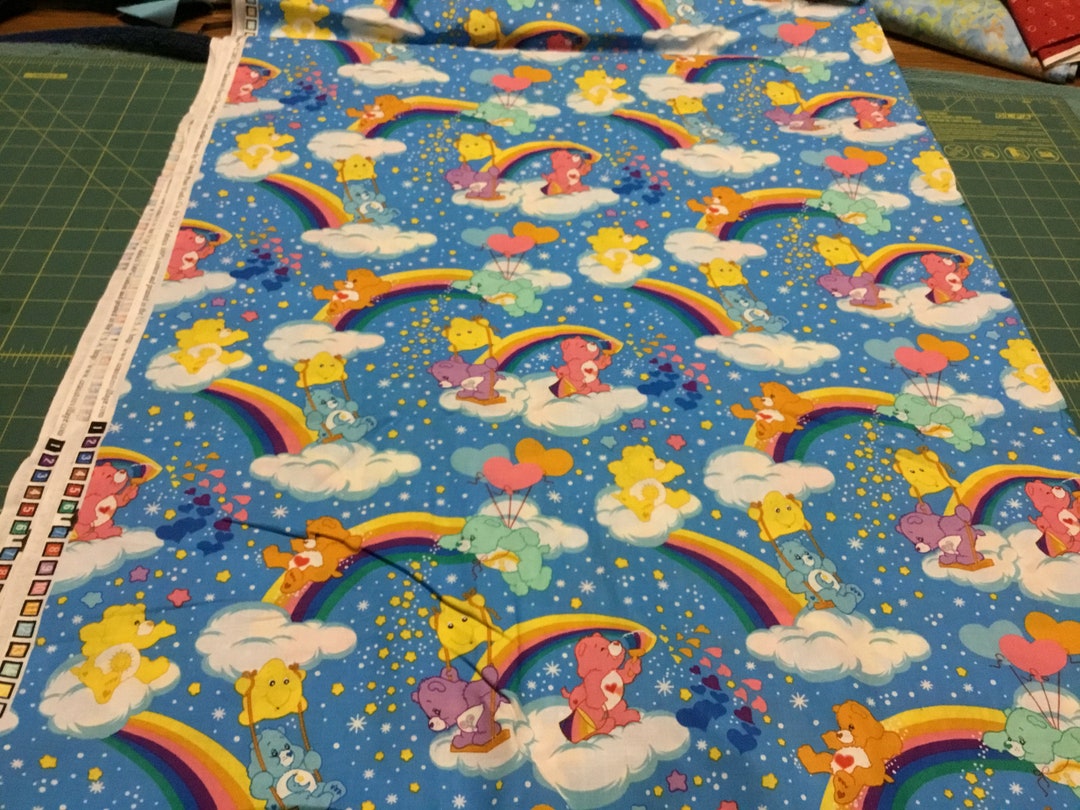 RARE - Care Bears Stars Rainbows Clouds Fabric. BTY - Etsy