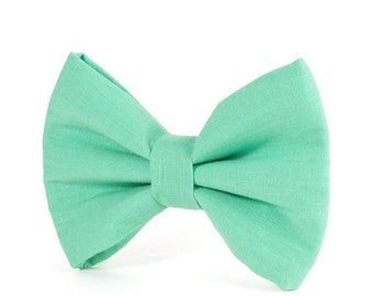 UPCYCLED DOG BOWTIE | Mint Green | Purr-fect Cat Bow Tie | Pet parents choice | Ideal for weddings and everyday walks | Vintage collection