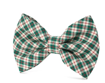 DOG BOW TIE | The Green Plaid Yuletide Bow | Purr-fect Cat Bow Tie | Ideal for weddings, Holiday / Christmas celebrations and everyday walks