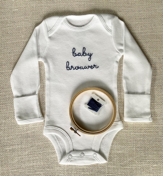 Baby Gift Personalized Baby Onesies Embroidered Baby Announcement
