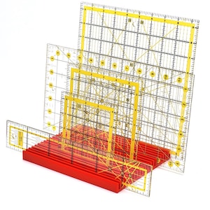 Quilting Desktop Ruler Rack - 20 Slot Ruler Holder Organizer - Made in USA