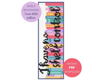 Cross Stitch Bookmark Patterns for Readers and Book Lovers (PDF Download)