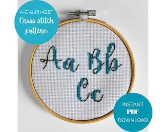Upper & Lower Case Alphabet Cross Stitch Pattern