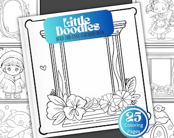 Kawaii Doodle Coloring Book: 25 Pages (Digital Download