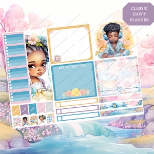 Stickers barbe à papa Dreams/8 agenda imprimable/Kit agenda HP classique EC/téléchargement numérique Google Drive/9,25 x 6,75 Cricut