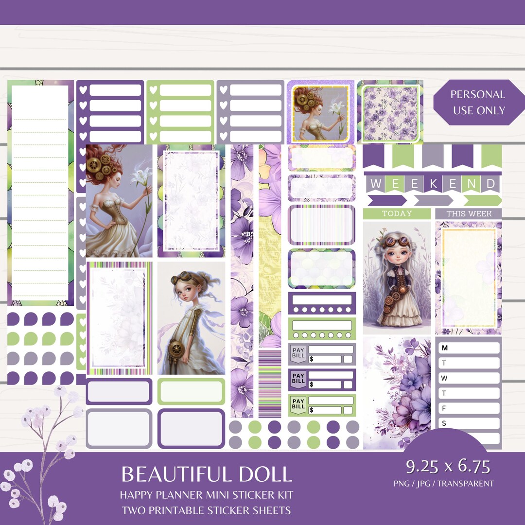 Happy Planner Mini Sticker Sheets (digital Download) - Etsy