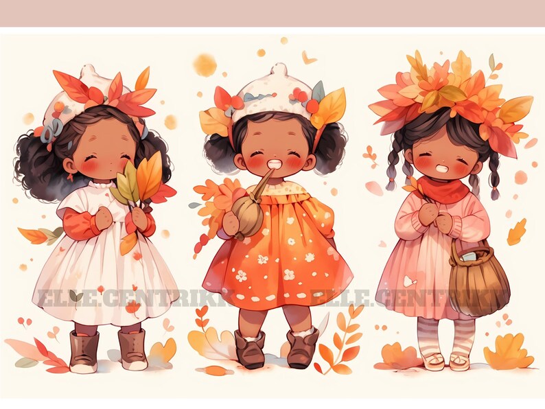 68 Kawaii Thanksgiving Bookmark Sheets Digital Download for Avid