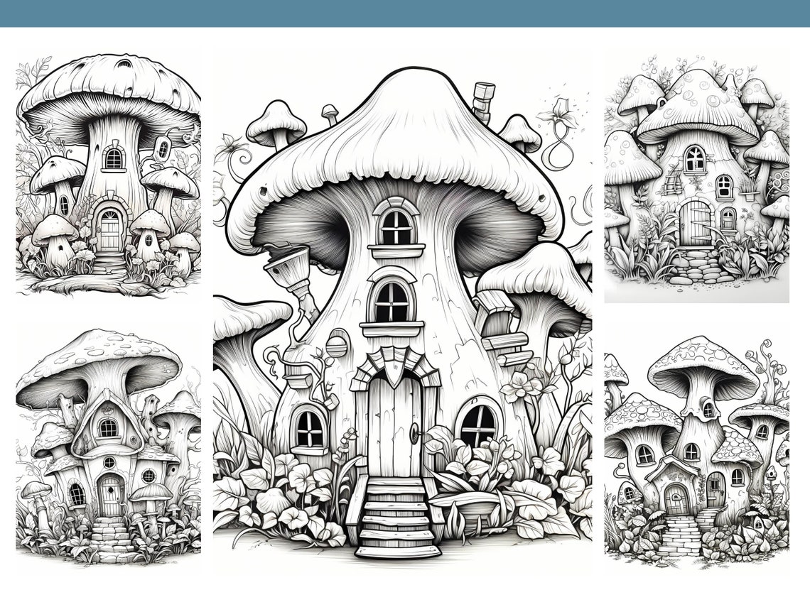 Enchanted Forest Coloring Book/20 Coloring Pages to Relax and - Etsy