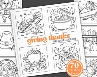 Thanksgiving-kleurboek: 70 herfst-herfstpagina's (digitale download)