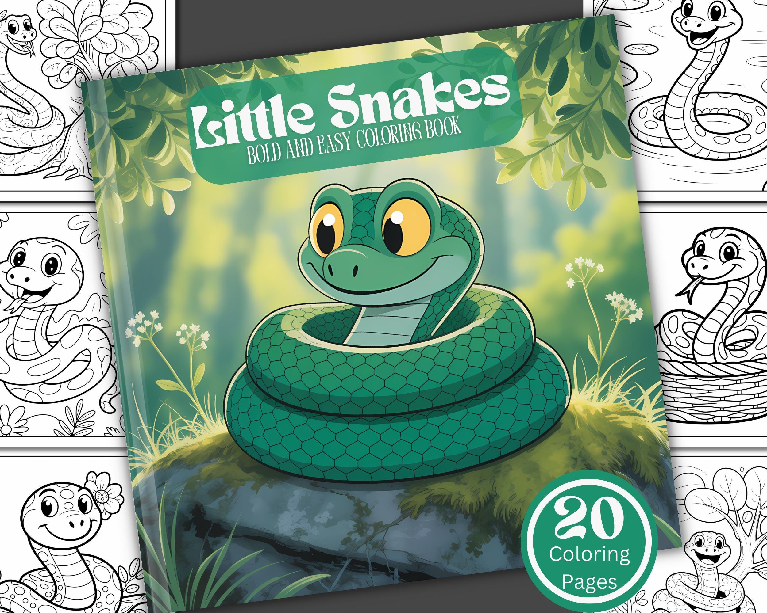 Snakes Coloring Book, Fun Activity (20 Pages, Digital Download) - Etsy