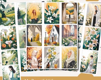 Florale ATC Karten: Scrapbooking Ephemera (Digitaler Download)