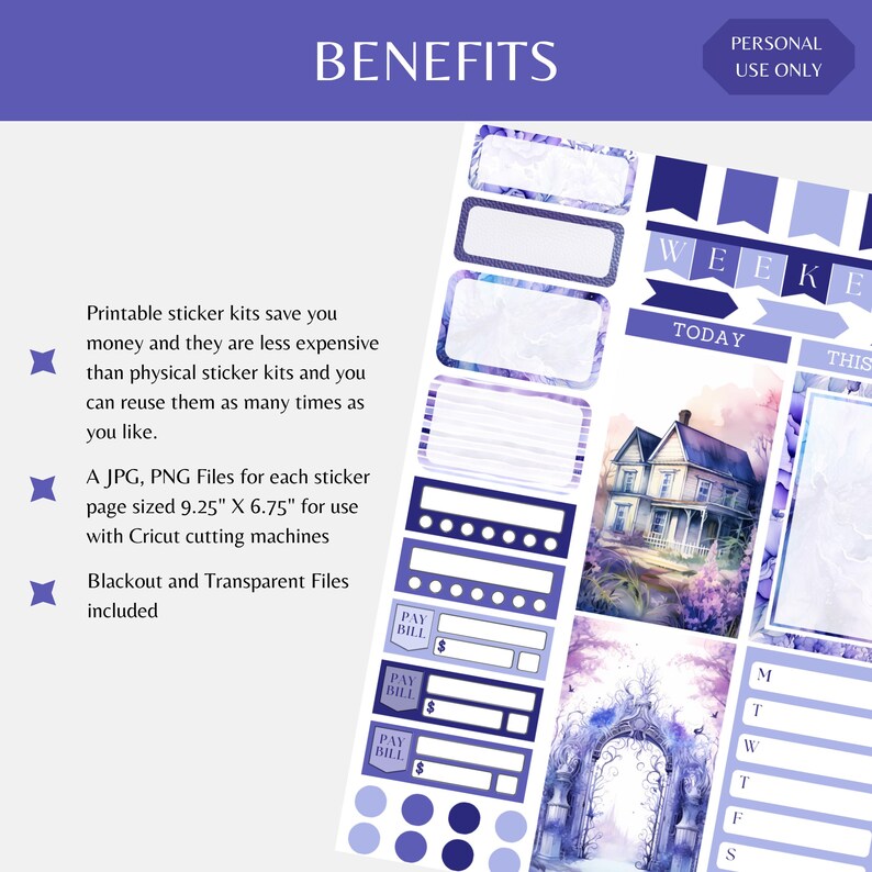 Ethereal Planner Stickers: Happy Planner Mini Kit (digital Download) - Etsy