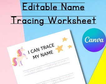 Hoja de trabajo de seguimiento de nombres personalizados Práctica de escritura a mano Descarga de seguimiento de nombres personalizados Práctica de nombres para jardín de infantes