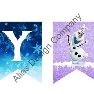 Printable Frozen Banner Frozen Birthday Happy Birthday Banner Elsa Party Printable Frozen Movie Princess Party Elsa Banner