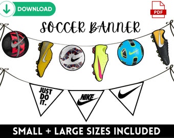 Descarga instantánea, Banner de fútbol, Banner de cumpleaños de fútbol, Fiesta de fútbol, Cumpleaños imprimible, Fútbol imprimible, Futbol, Fútbol