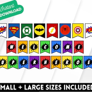 Welcome Superheroes Banner, Superhero Classroom Printable, Superhero Decorations