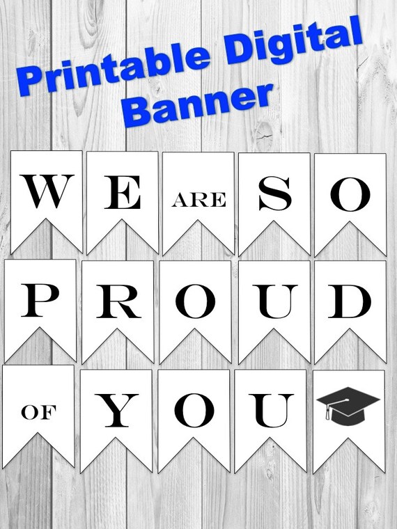 We Are So Proud Of You Banner Black And White Grad Party Etsy We Are So Proud Of You Banner Black And White Grad Party Etsy