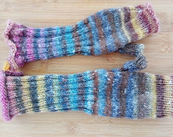 Hand knitted mittens