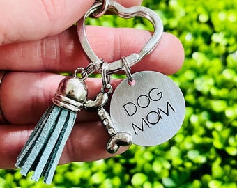 Dog Mom Keychain - Dog Mom Gift, Dog Tag, Dog Mom, Gift for Dog Mom, Personalized