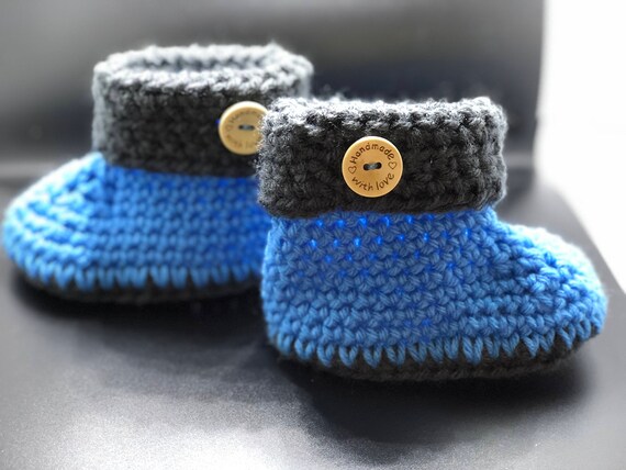 crochet baby boy booties