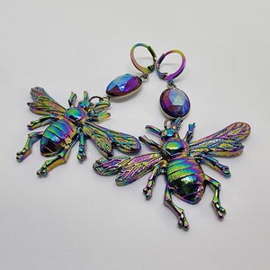 Colorful, Fun, Big Bug dangle Earrings