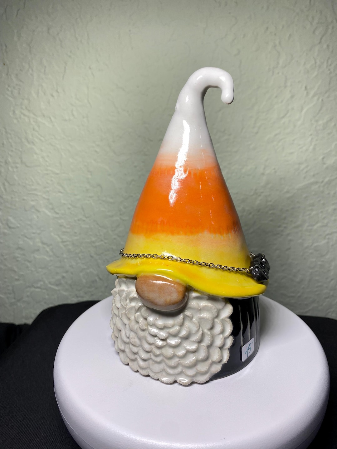 Candy Corn Gnome Ceramic Handcarved Halloween Fall Decor - Etsy
