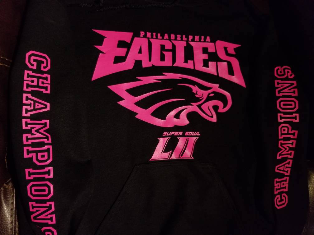 philadelphia eagles pink hoodie