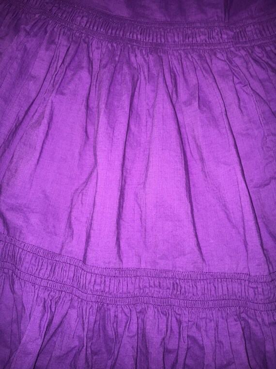 Vintage 1950s Royal purple patio skirt labeled Co… - image 3