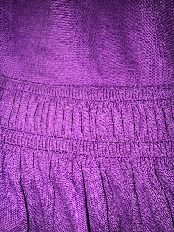 Vintage 1950s Royal purple patio skirt labeled Co… - image 4