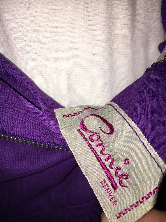 Vintage 1950s Royal purple patio skirt labeled Co… - image 10