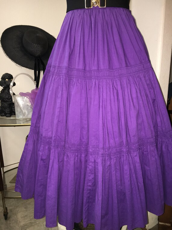 Vintage 1950s Royal purple patio skirt labeled Co… - image 8