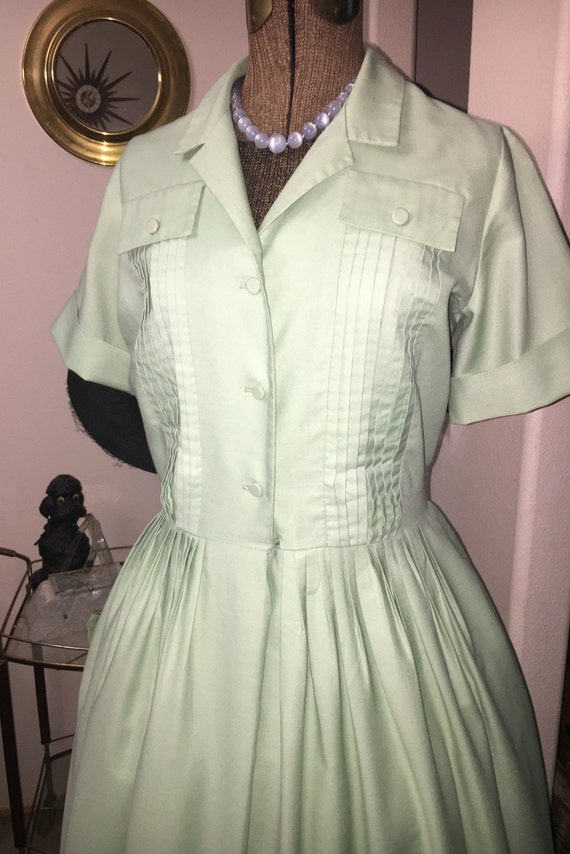 shirtwaist dress 1950s