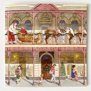 Australian Santa Christmas Bookstore card