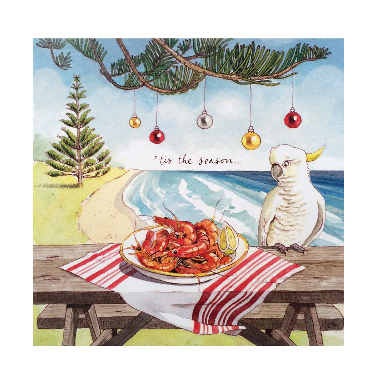 Pack of 5 Australian Christmas Cards Choose Your Own Mix - Etsy Australia
