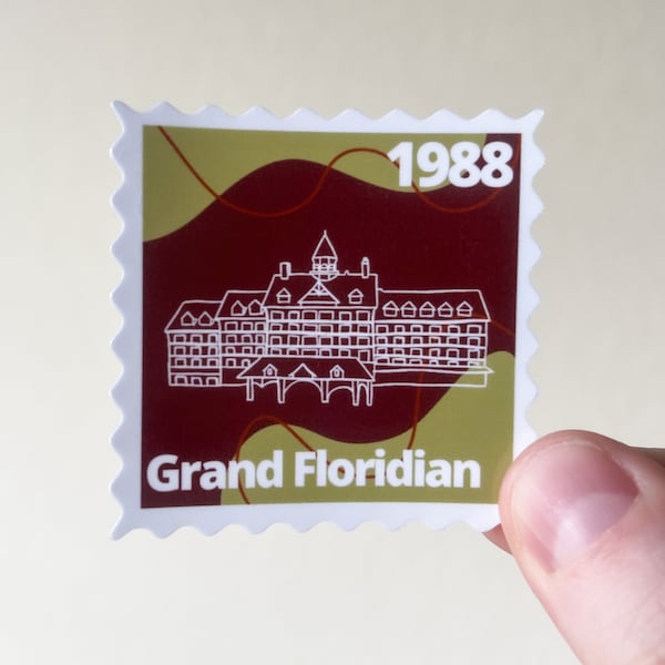 Grand Floridian Resort and Spa-Inspired Stamp Sticker| Disney's Grand Floridian Sticker| Stamp Sticker