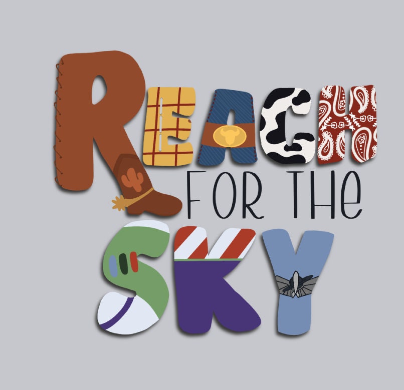 Reach for the Sky Sticker Woody and Buzz Sticker Toy Story Etsy UK