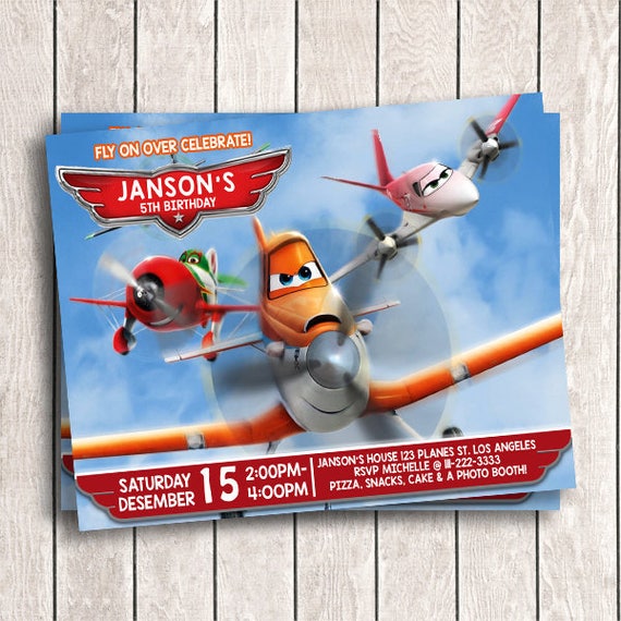 Planes Birthday Invitation Planes Invitation Editable Etsy