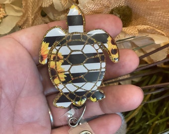Sea Turtle Badge Reel, Turtle Badge Reel, Nurse Appreciation Gift, Coworker Birthday Gift, ID Tag Holders, Sea Animals, Turtle Lover Gift