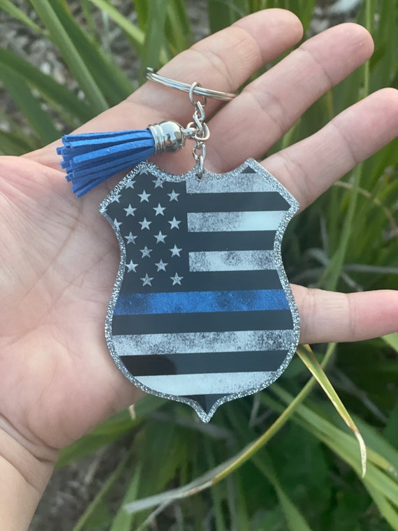 Thin Blue Line Keychain, Thin Blue Line Gifts, Police Gifts, Police  Keychain, Police Gifts for Men, Police Gifts for Women 