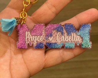 Mom Keychain, Mom Keychain with Kids Names, Christmas Gift for Mom from Kids, Mom Gift for Birthday, Mom Gift Ideas, Christmas Gift from Son