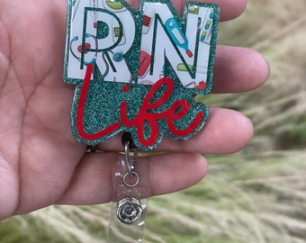 RN Life Badge Reel, Registered Nurse Badge Reel, Nurse Appreciation Gift, Registered Nurse Graduation Gifts, RN Birthday Gifts for Nurses