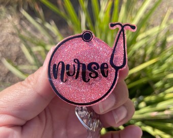 Stethoscope Badge Reel, Personalized Nurse Badge Reel, Nurse School Graduation Gift, Nurse Coworker Gift, Badge Reel for Doctor, Doctor Gift