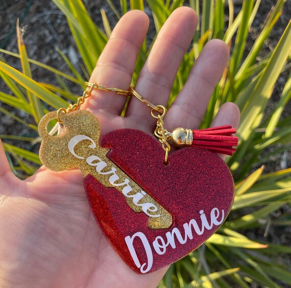 Key to My Heart Keychain Couples Gift for Valentines Day